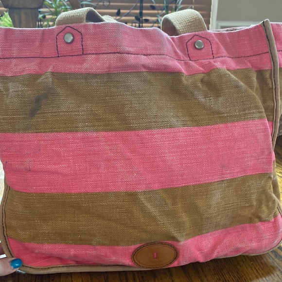 Large FOSSIL shay canvas shoulder tote - Picture 10 of 13